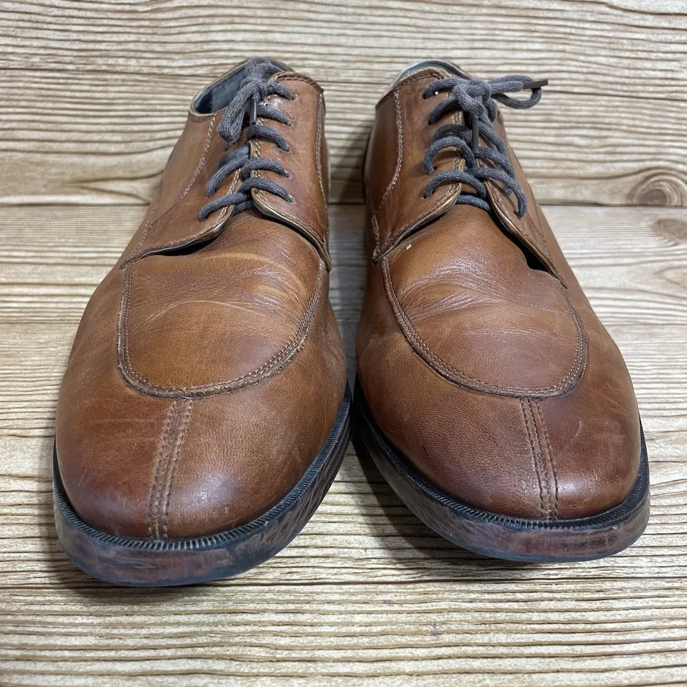 Cole Haan Grand.0s Dress Shoes Men's 10‎ 1/2M Apron Oxford Tan Style C23779 10.5